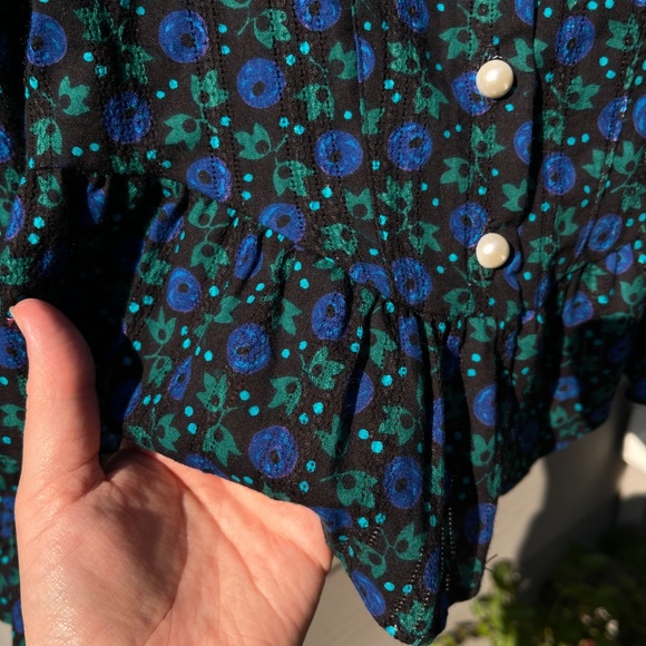 Anna Sui X Batsheva Cornflower Victorian Blouse Size 8 - Picture 4 of 11